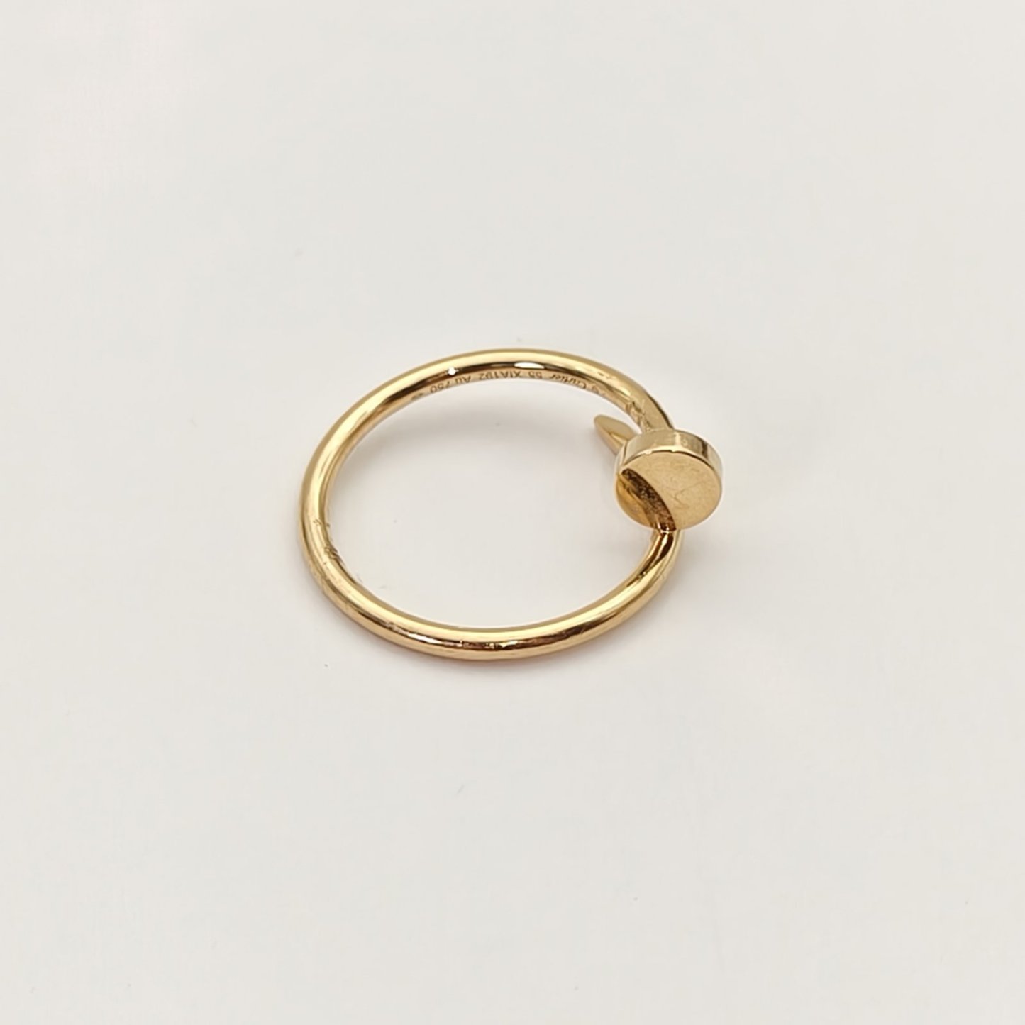 CARTIER JUSTE UN CLOU Narrow Nail Ring 18K Gold-Hana Vintage