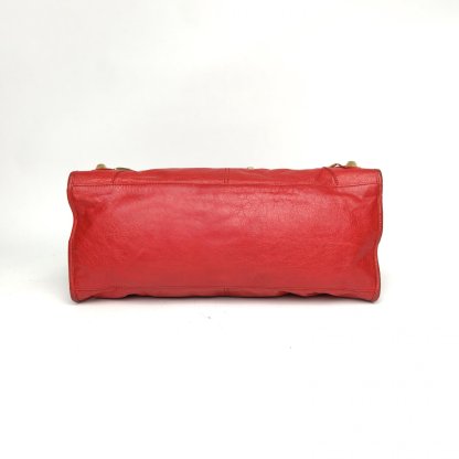 *BALENCIAGA Red Gold Hardware CLASSIC CITY Motorcycle Bag 40cm-Hana Vintage
