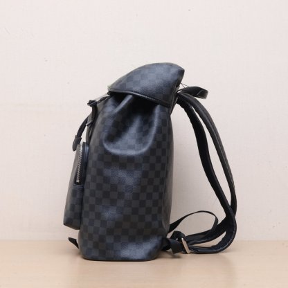 *LOUIS VUITTON Black Chessboard PVC 2018 Zack Flap Backpack-Hana Vintage