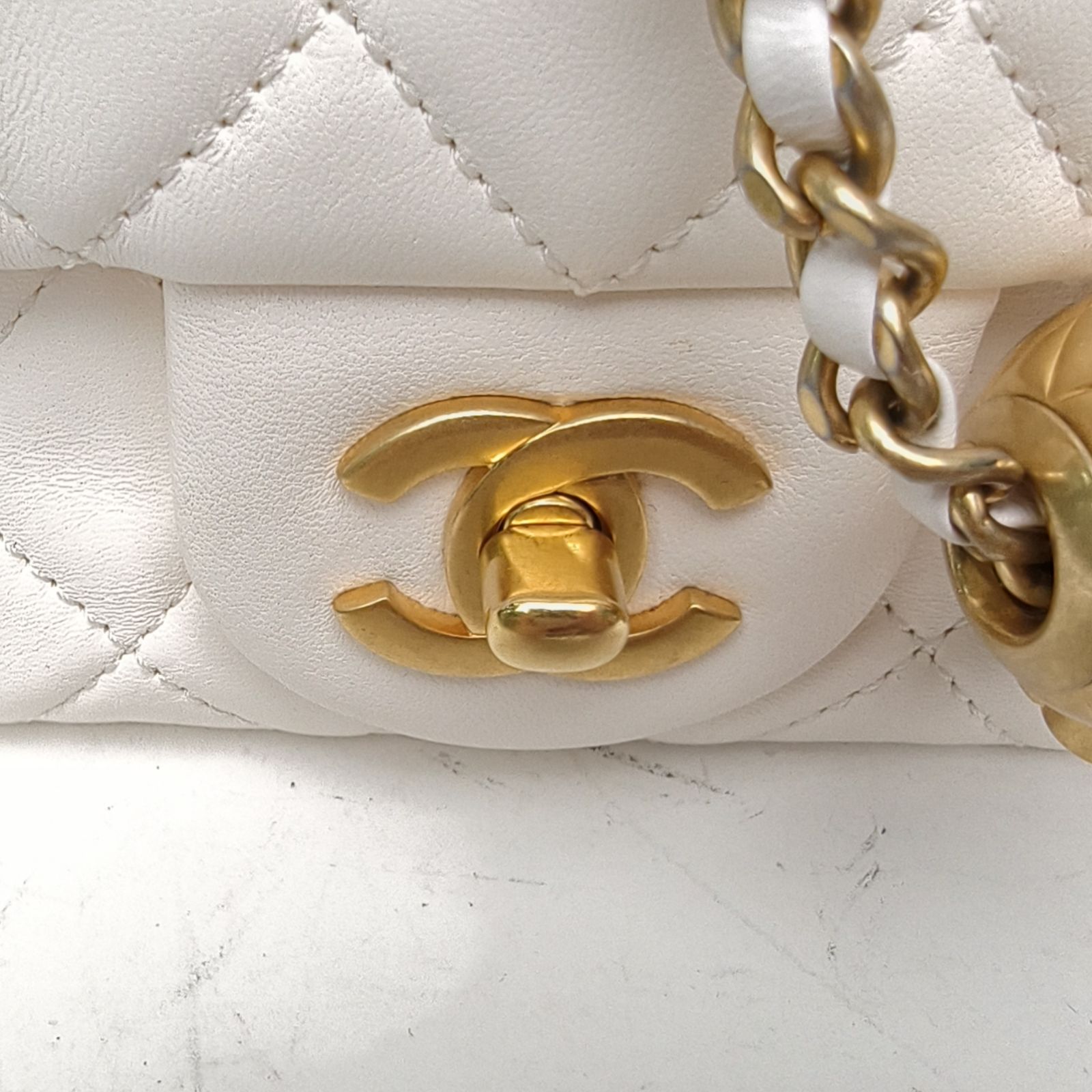 CHANEL CF flap bag, Square Bag, 17cm-Hana Vintage