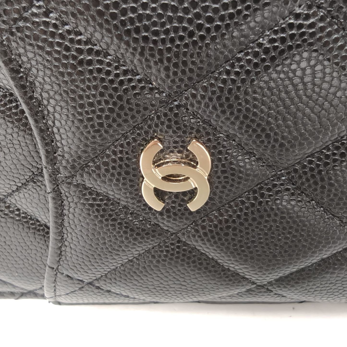 *CHANEL Black 2020 Gold Hardware Long Phone Case Card Holder-Hana Vintage