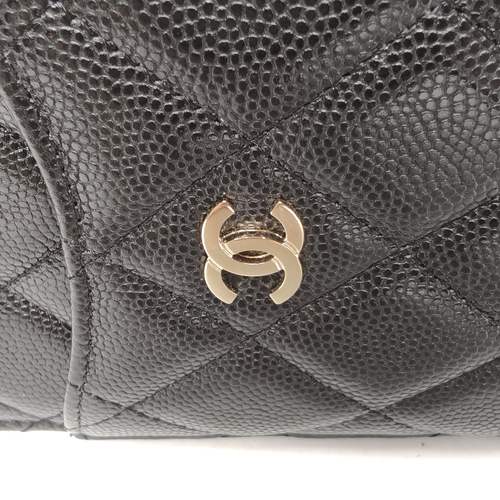 *CHANEL Black 2020 Gold Hardware Long Phone Case Card Holder-Hana Vintage