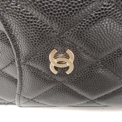 *CHANEL Black 2020 Gold Hardware Long Phone Case Card Holder-Hana Vintage