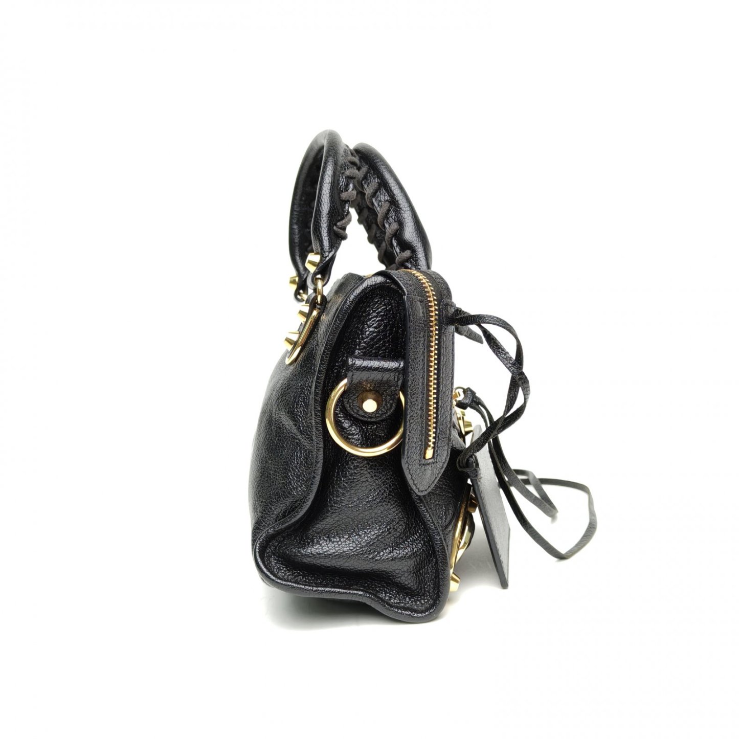 *BALENCIAGA CLASSIC METALLIC EDGE CITY Metal Motorcycle Bag Mini 24cm-Hana Vintage