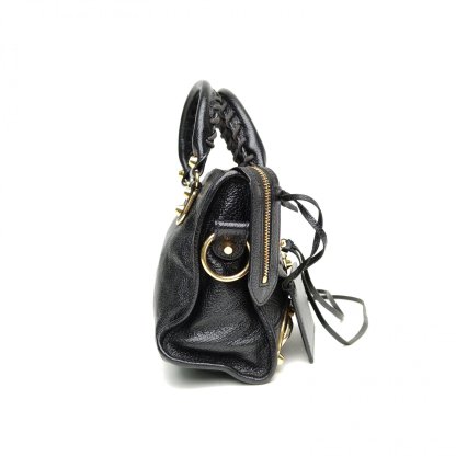 *BALENCIAGA CLASSIC METALLIC EDGE CITY Metal Motorcycle Bag Mini 24cm-Hana Vintage