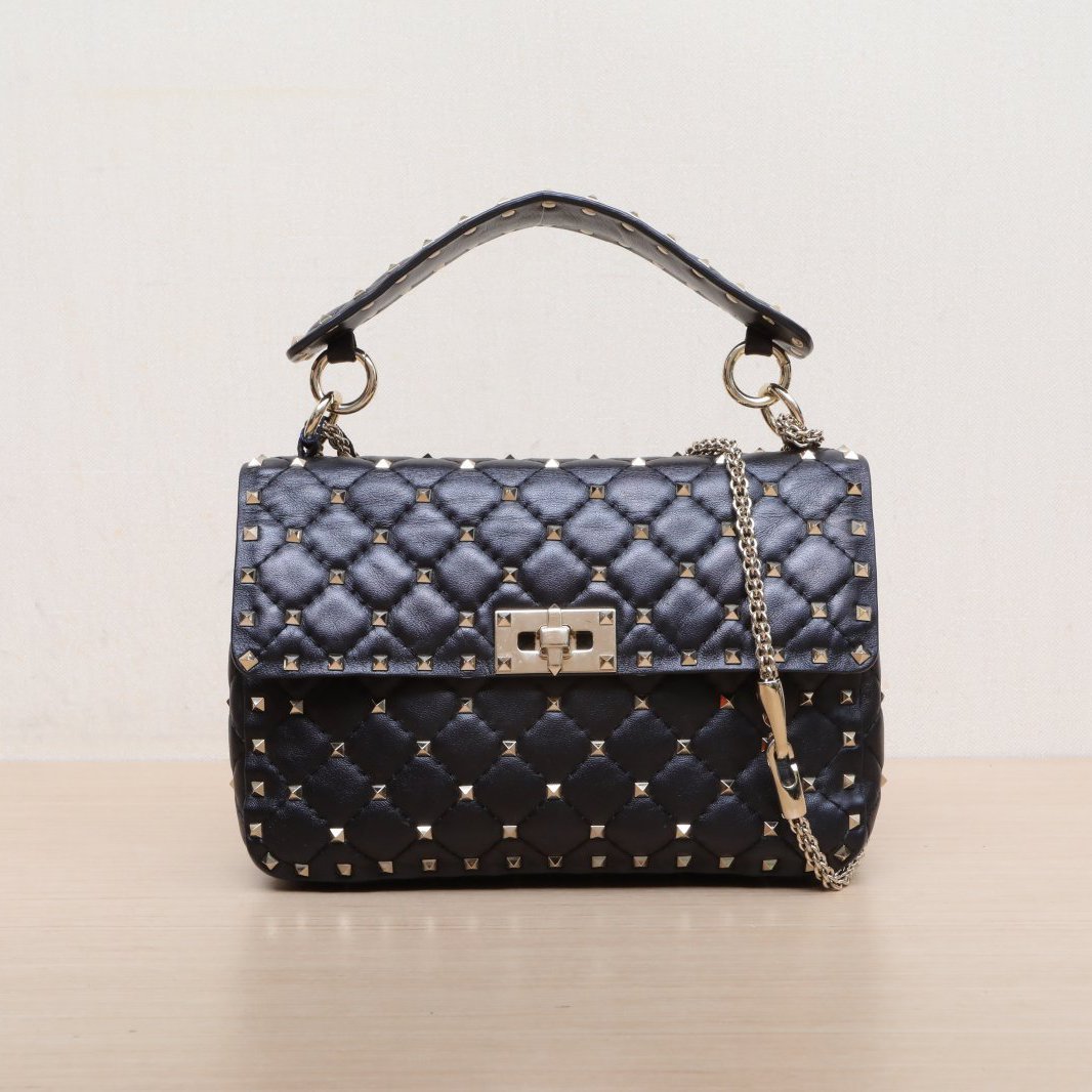 *VALENTINO ROCKSTUD SPIKE Medium Chain Handbag-Hana Vintage
