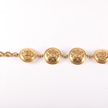 CHANEL Vintage Checkerboard Bracelet Alloy-Hana Vintage