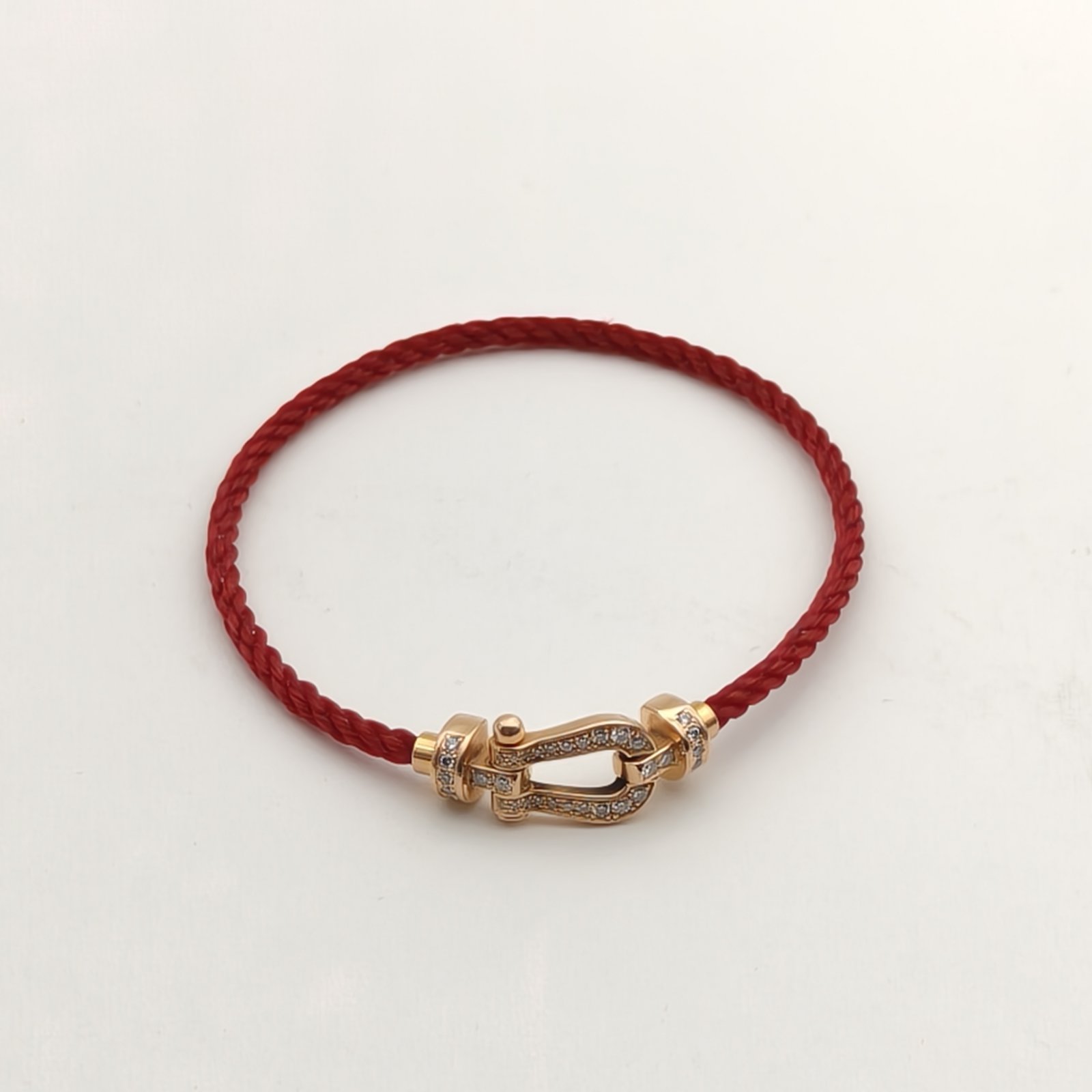 Fred Force 10 Bracelet Medium 20mm Full Diamonds 18K Rose Gold,Diamond