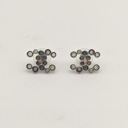 CHANEL 18S Colored Diamond Earrings Alloy-Hana Vintage