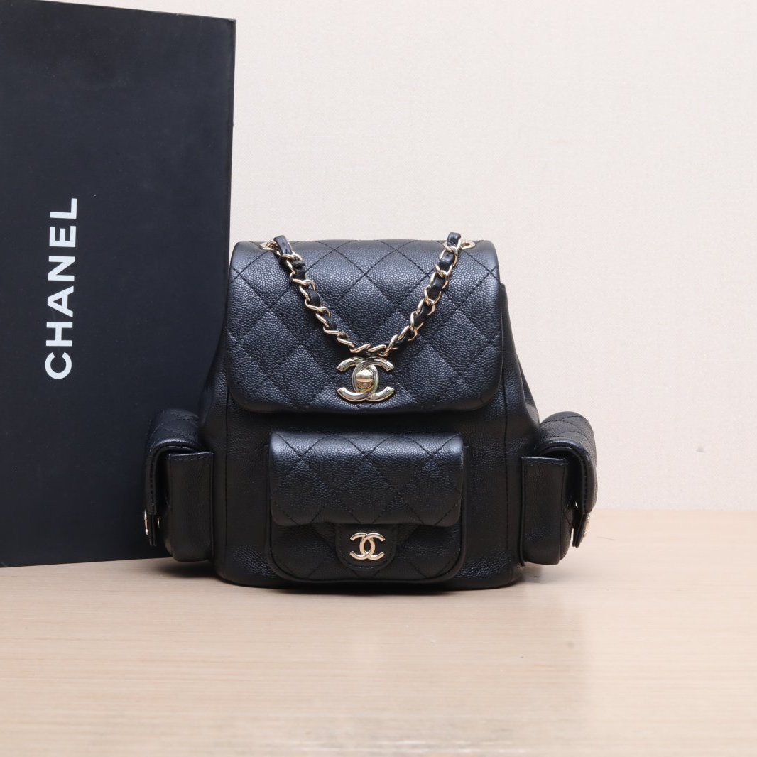 *CHANEL 23K Cargo Duma Tank Backpack, Small Size, 18cm-Hana Vintage