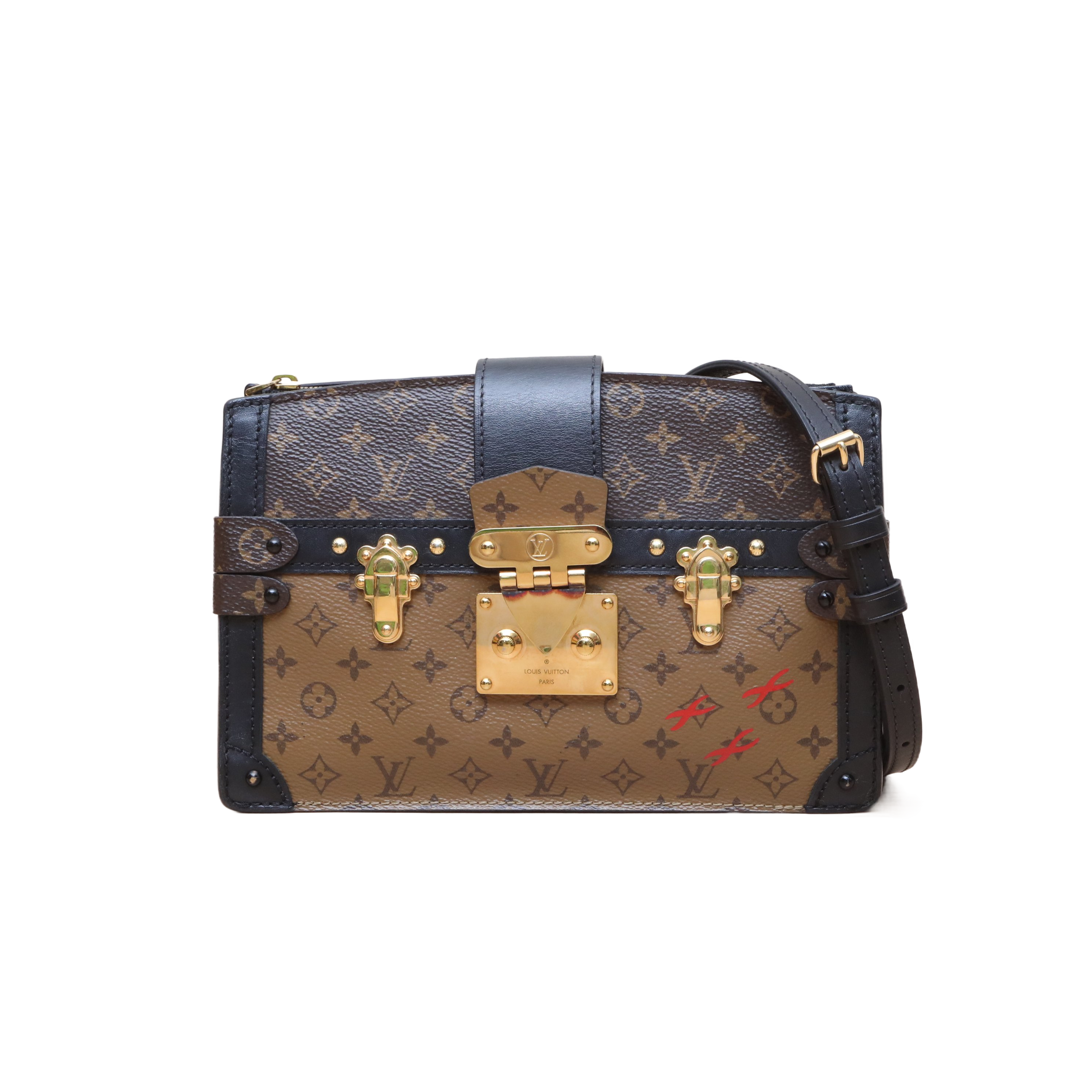 *LOUIS VUITTON Trunk Clutch Soft Box Bag-Hana Vintage