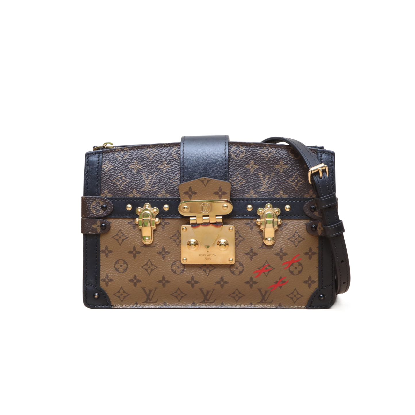 *LOUIS VUITTON Trunk Clutch Soft Box Bag-Hana Vintage