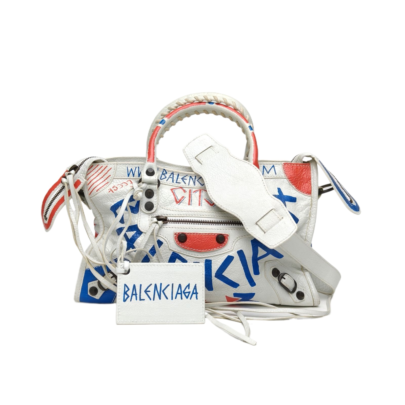 *BALENCIAGA CLASSIC CITY Motorcycle Bag Small 30 Griffiti-Hana Vintage