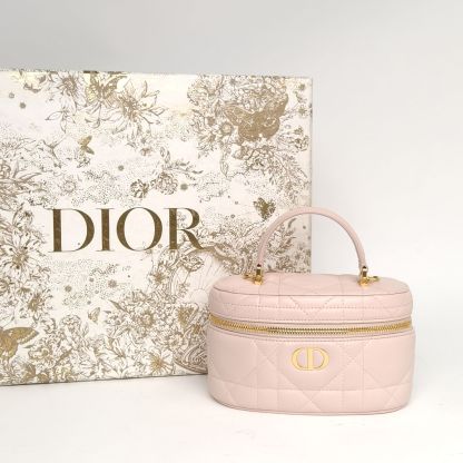 DIOR Pink Gold Hardware 2024 30 Montaigne Caro Cosmetic Bag