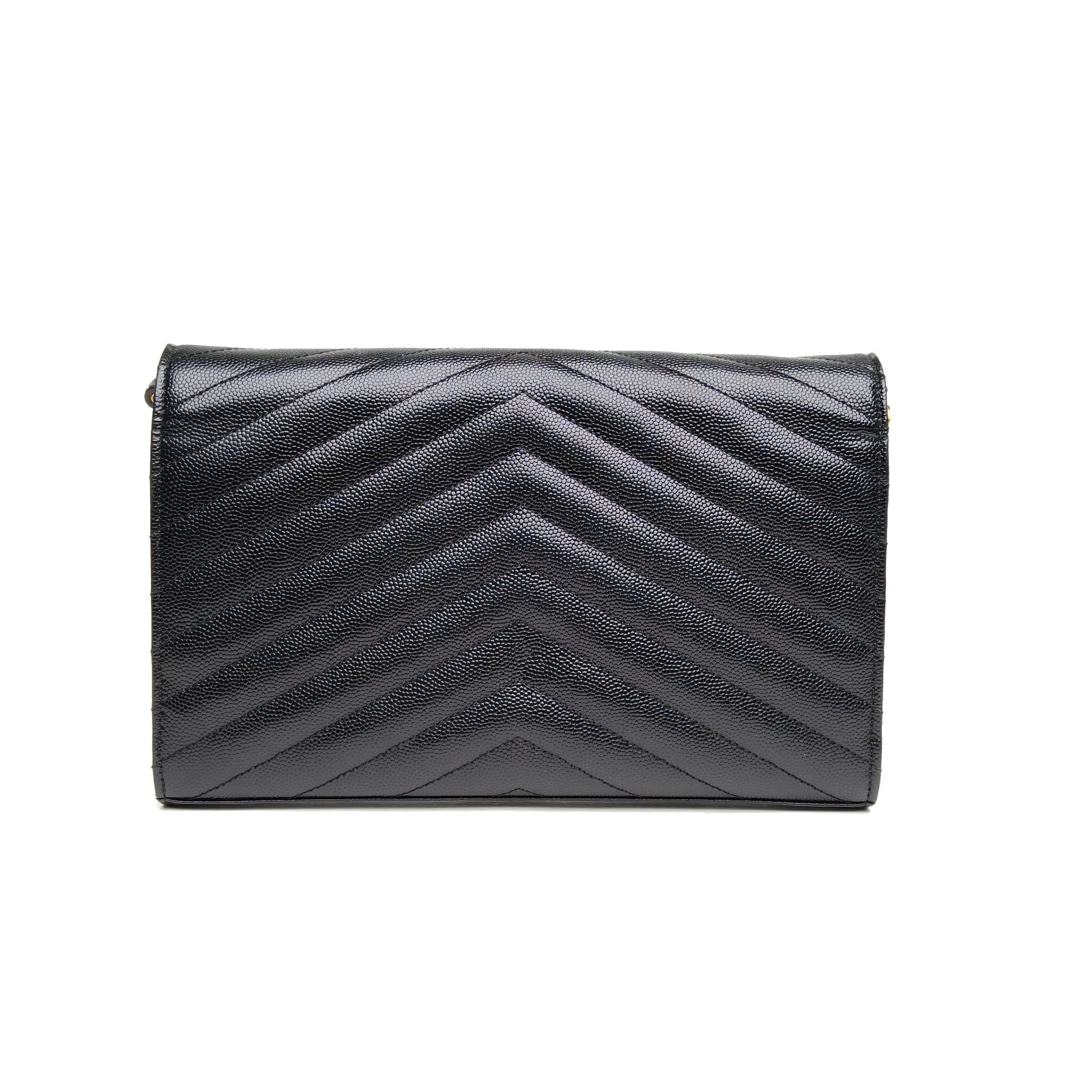 *SAINT LAURENT CASSANDRA WOC Herringbone Envelope Chain Bag-Hana Vintage