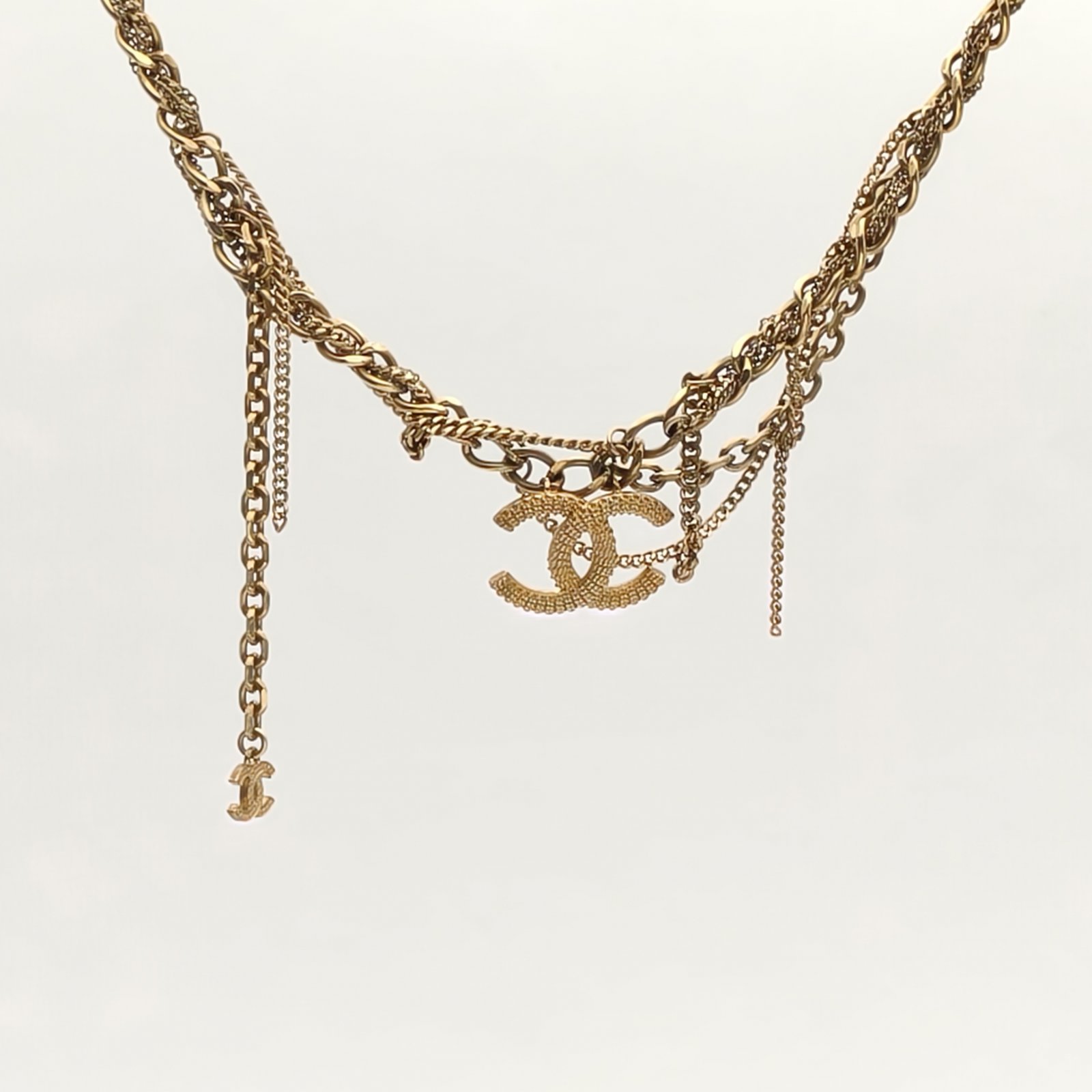 CHANEL 22A Necklace Irregular Metal Lava Necklace Alloy-Hana Vintage