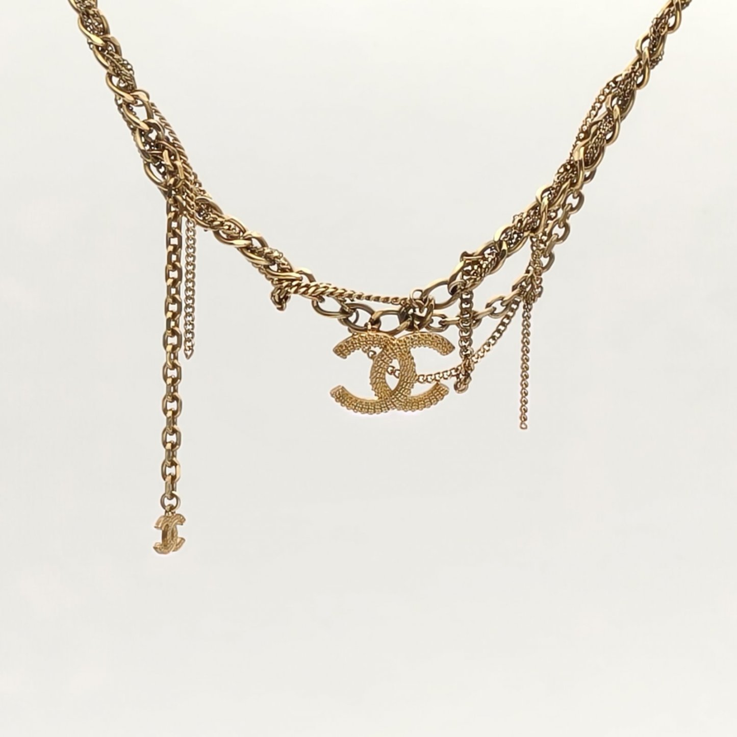 CHANEL 22A Necklace Irregular Metal Lava Necklace Alloy-Hana Vintage