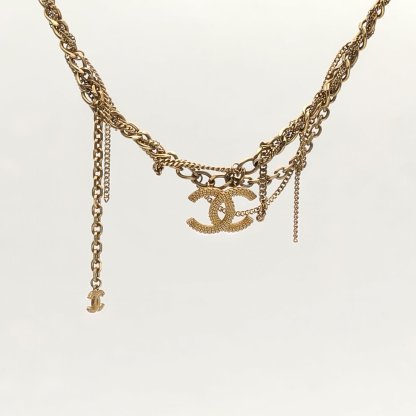 CHANEL 22A Necklace Irregular Metal Lava Necklace Alloy-Hana Vintage