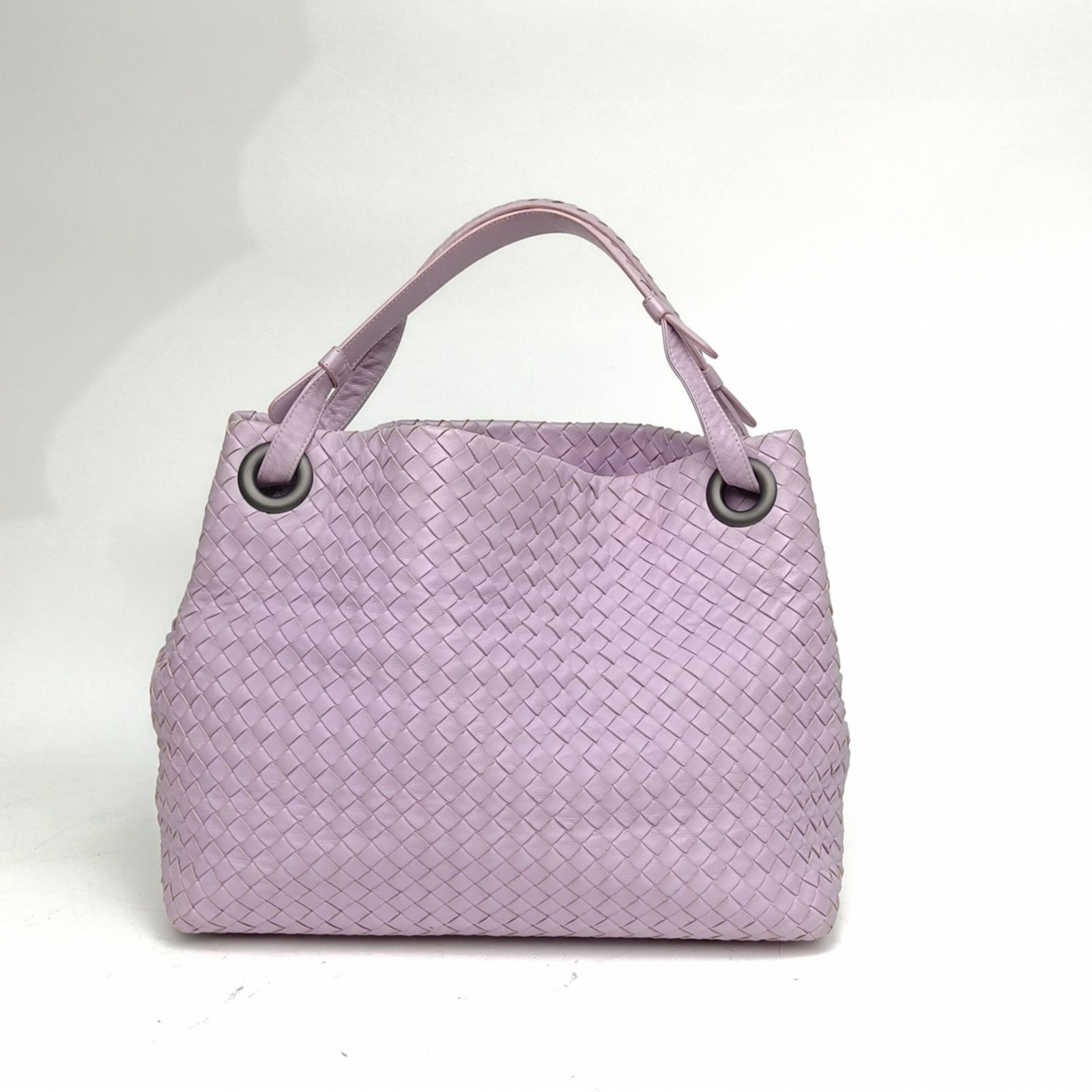 BOTTEGA VENETA Purple Classic Woven Shoulder Bag-Hana Vintage