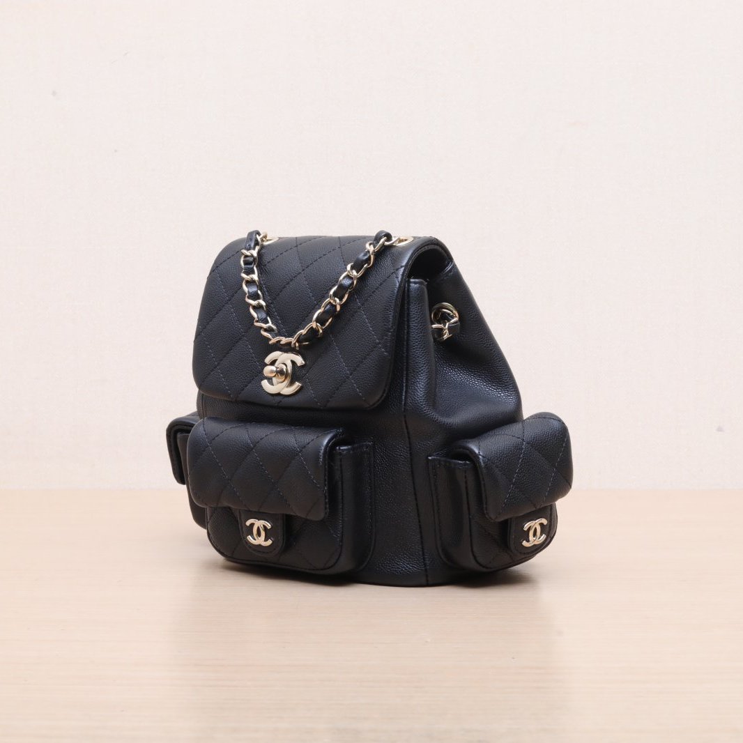 *CHANEL 23K Cargo Duma Tank Backpack, Small Size, 18cm-Hana Vintage
