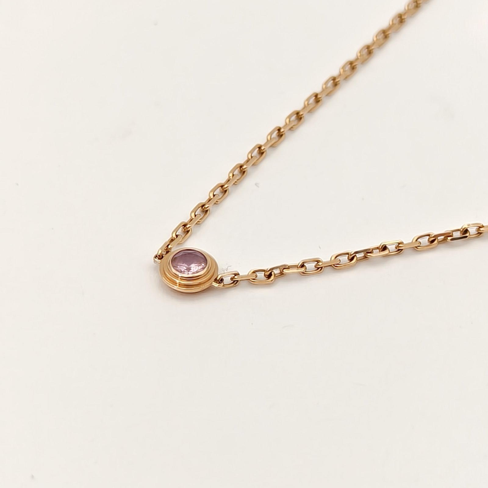 CARTIER Rose Gold Diamond Amour Pink Sapphire Bracelet 18K 18K Rose Gold-Hana Vintage
