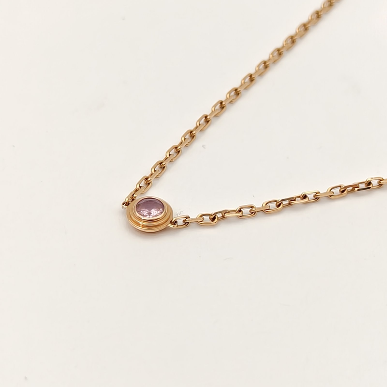 CARTIER Rose Gold Diamond Amour Pink Sapphire Bracelet 18K 18K Rose Gold-Hana Vintage