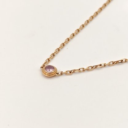 CARTIER Rose Gold Diamond Amour Pink Sapphire Bracelet 18K 18K Rose Gold-Hana Vintage