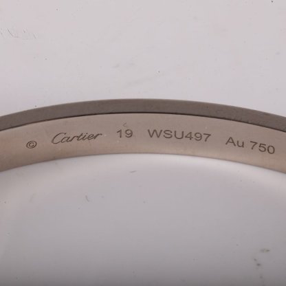 CARTIER LOVE 18K Gold Wide Bangle 18K White Gold-Hana Vintage