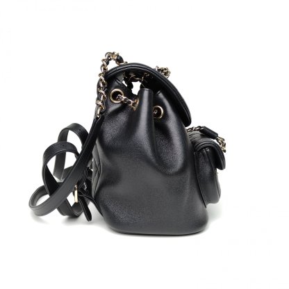 *CHANEL Duma Drawstring Flap Backpack, Single Pocket, Small Size, 18cm-Hana Vintage