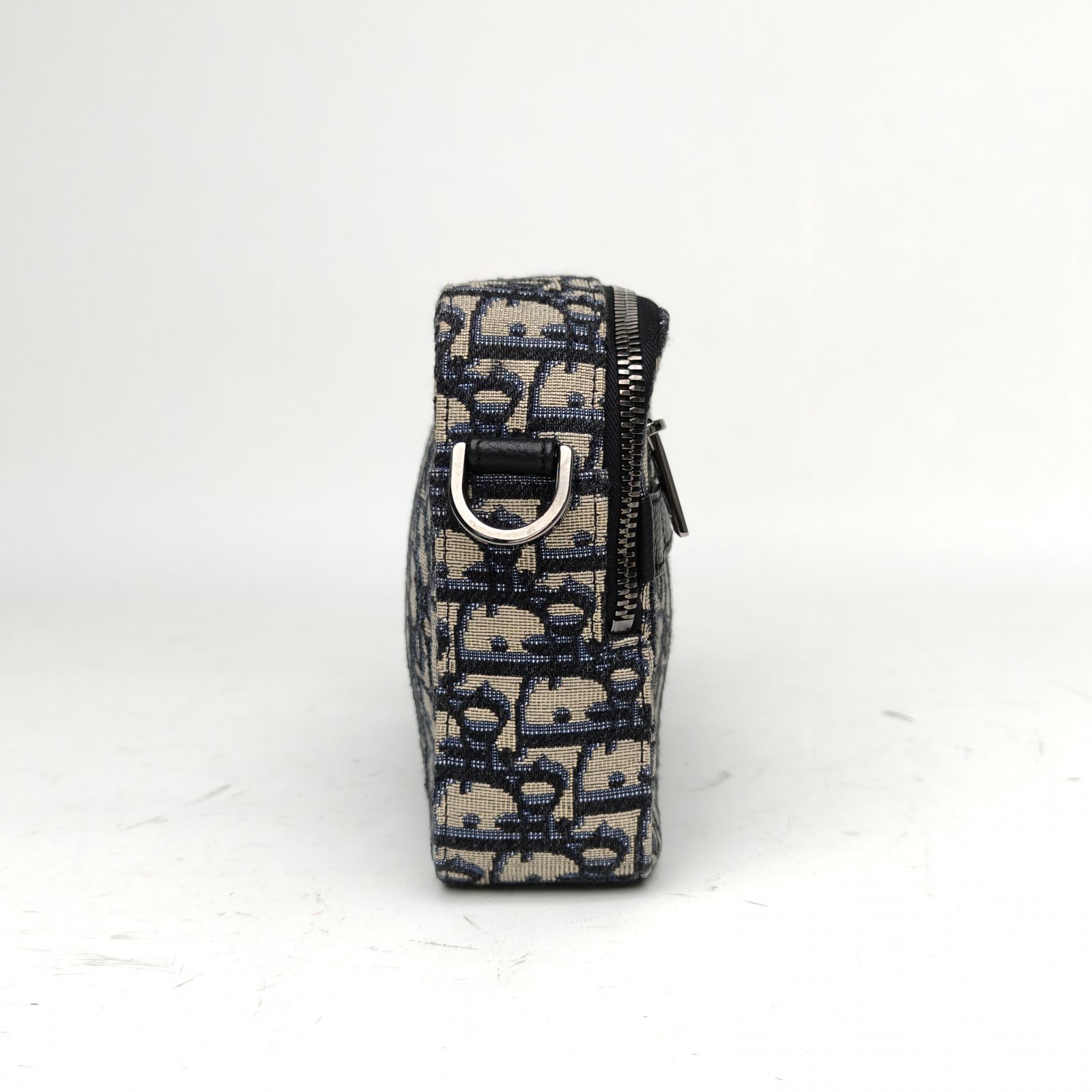 DIOR Ink Blue Canvas Sliver Hardware 2021 Safari Camera Bag 22cm-Hana Vintage