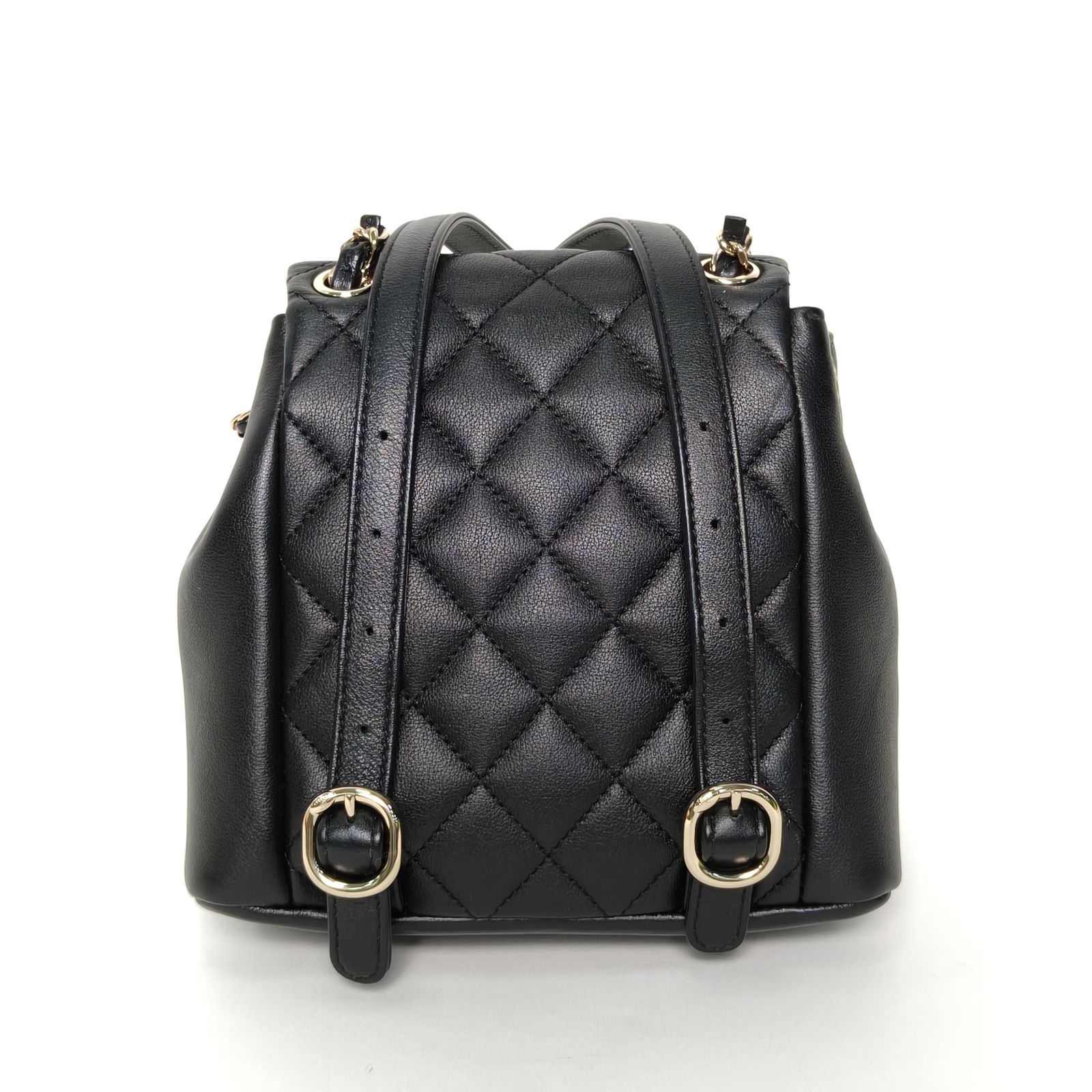 *CHANEL 23A Duma Drawstring Flap Backpack Double Pocket Small 18cm-Hana Vintage