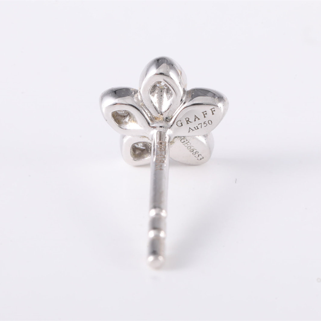 GRAFF Platinum Mini 18K Diamond Stud Earring 18K White Gold,Diamond-Hana Vintage