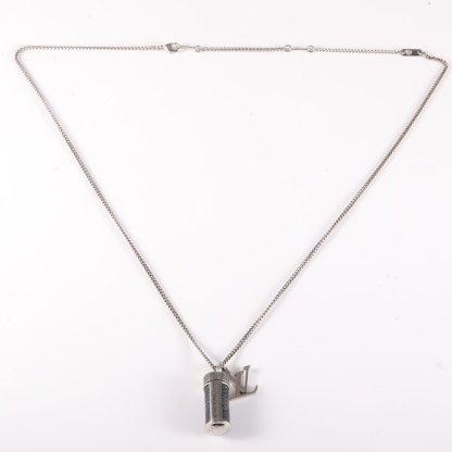 LOUIS VUITTON Monogram Eclipse Perfume Bottle Necklace Sweater Chain Alloy-Hana Vintage
