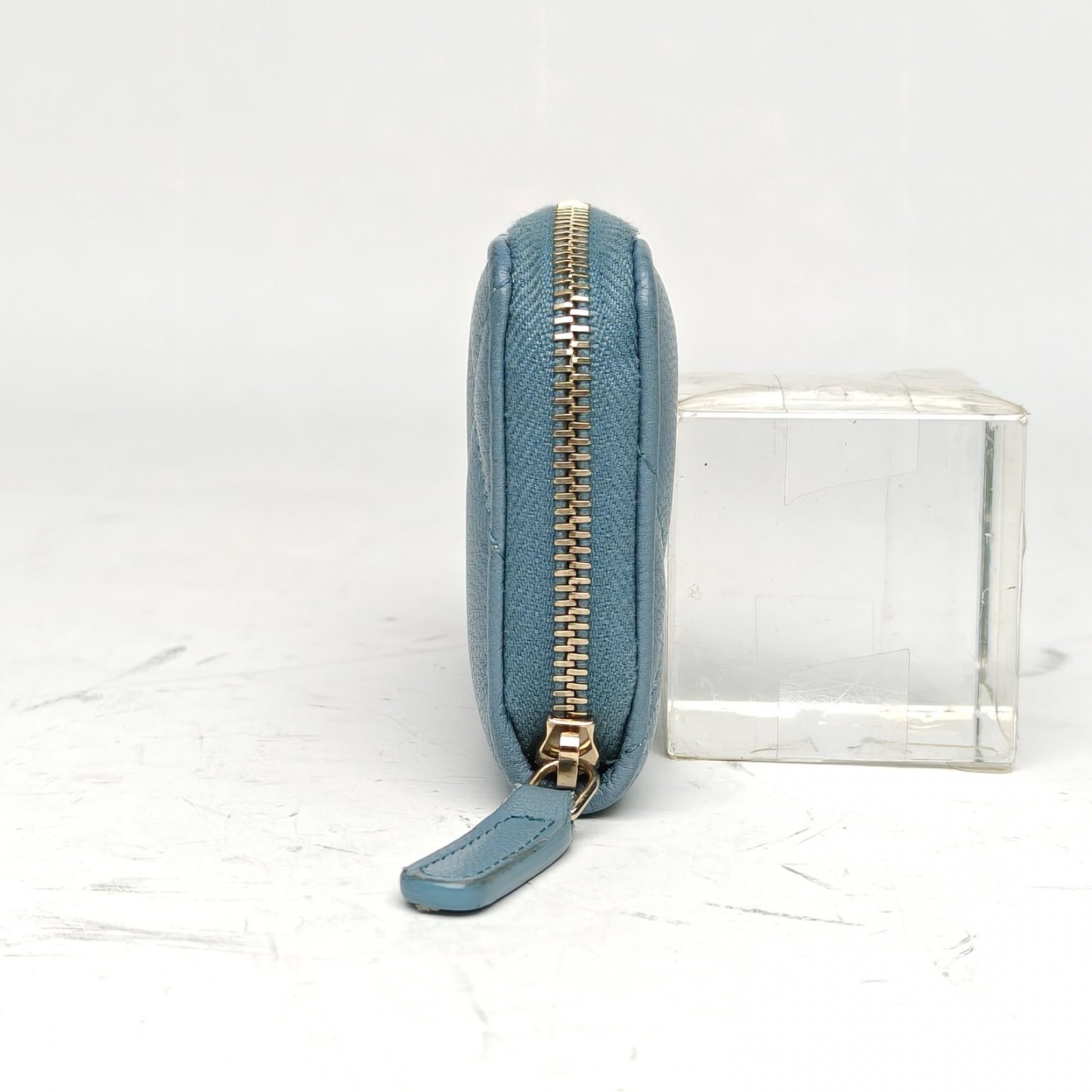 *CHANEL Blue 2020 Gold Hardware 19bag Wallet Card Holder-Hana Vintage