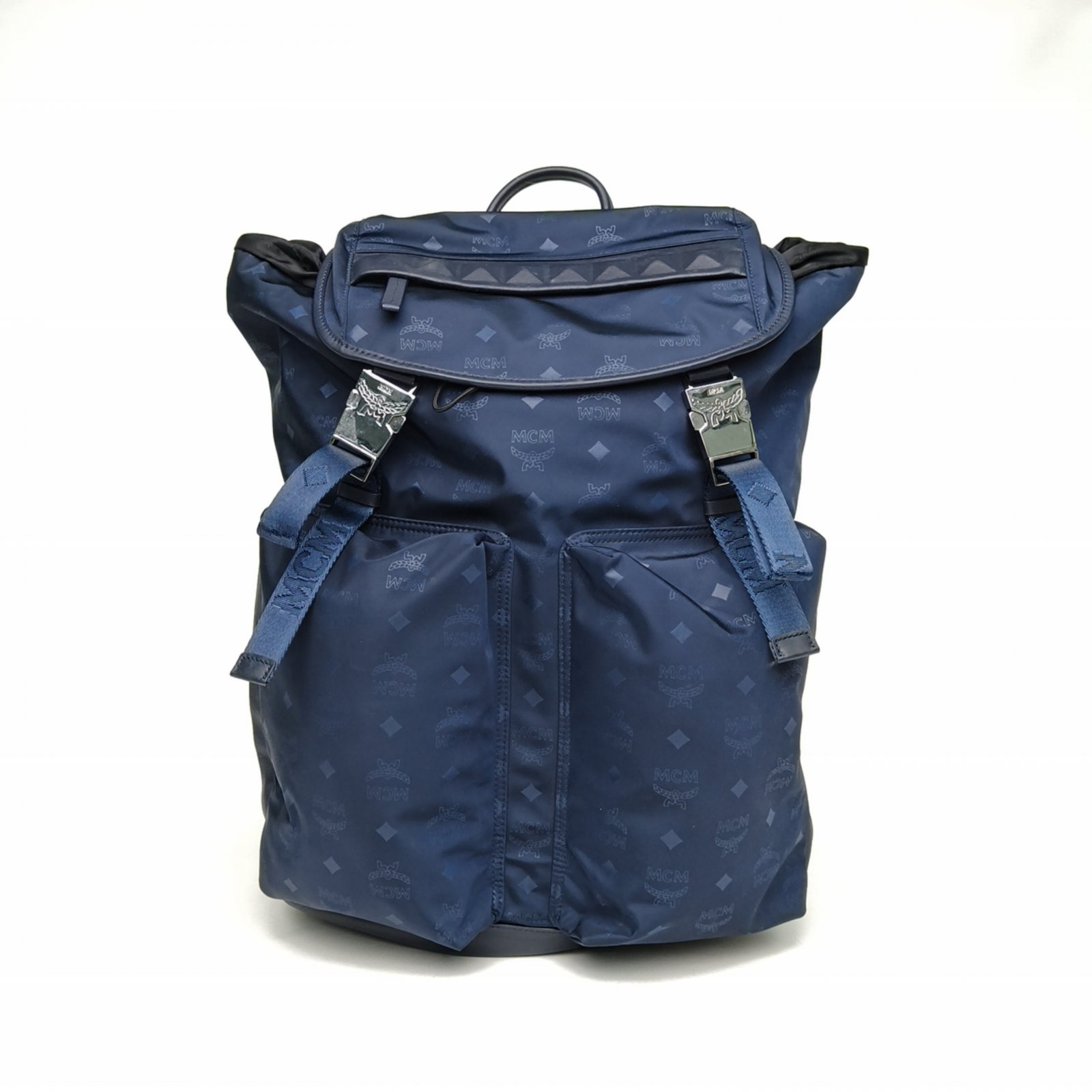 *MCM Blue Nylon Classic Backpack-Hana Vintage