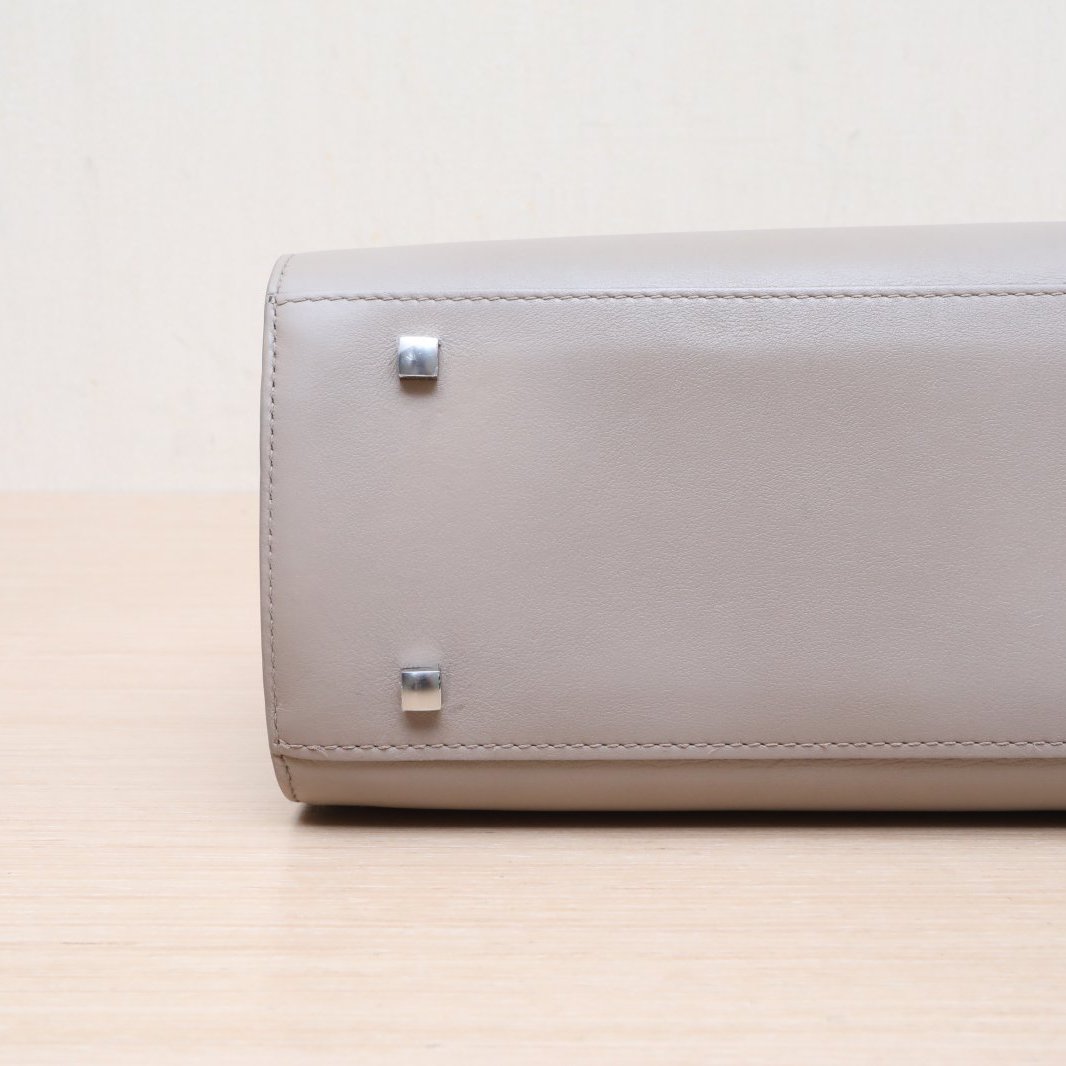 *DELVAUX Grey Sliver Hardware Tempete Large Size-Hana Vintage