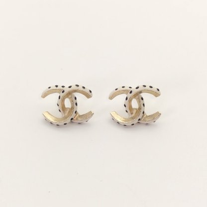 CHANEL 16C Spiral Earrings Alloy-Hana Vintage
