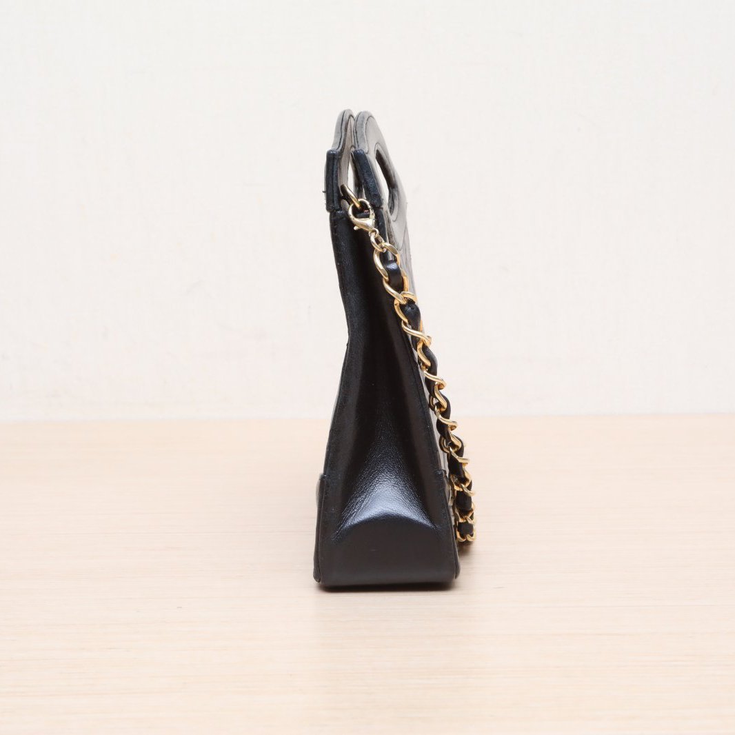 CHANEL Vintage Mini 31 Black and Gold Lambskin Bag