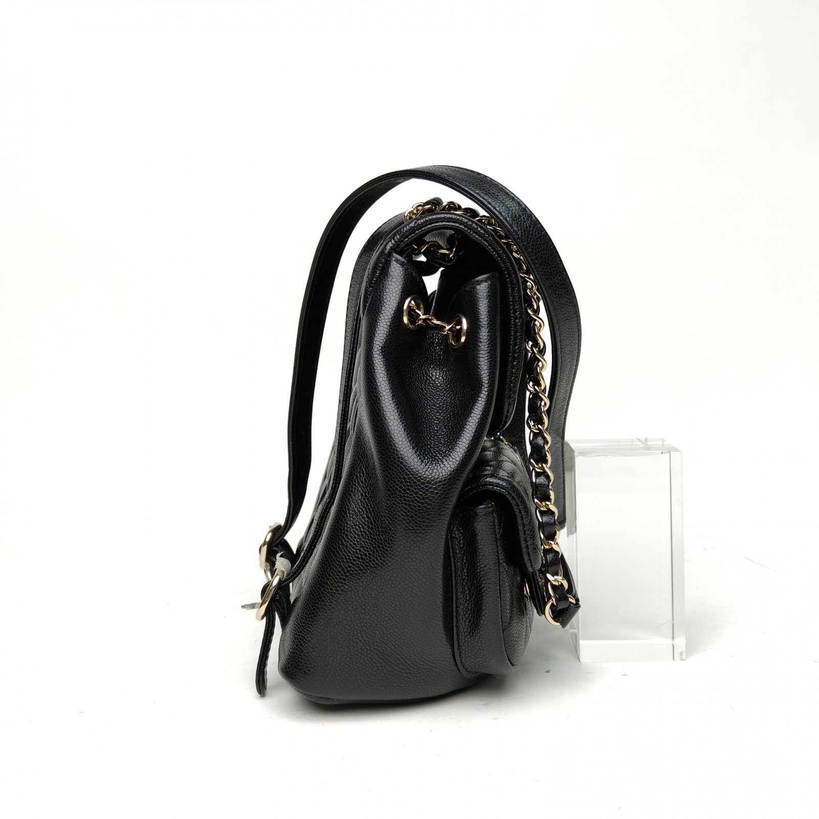 *CHANEL Duma Drawstring Flap Backpack with Two Pockets-Hana Vintage