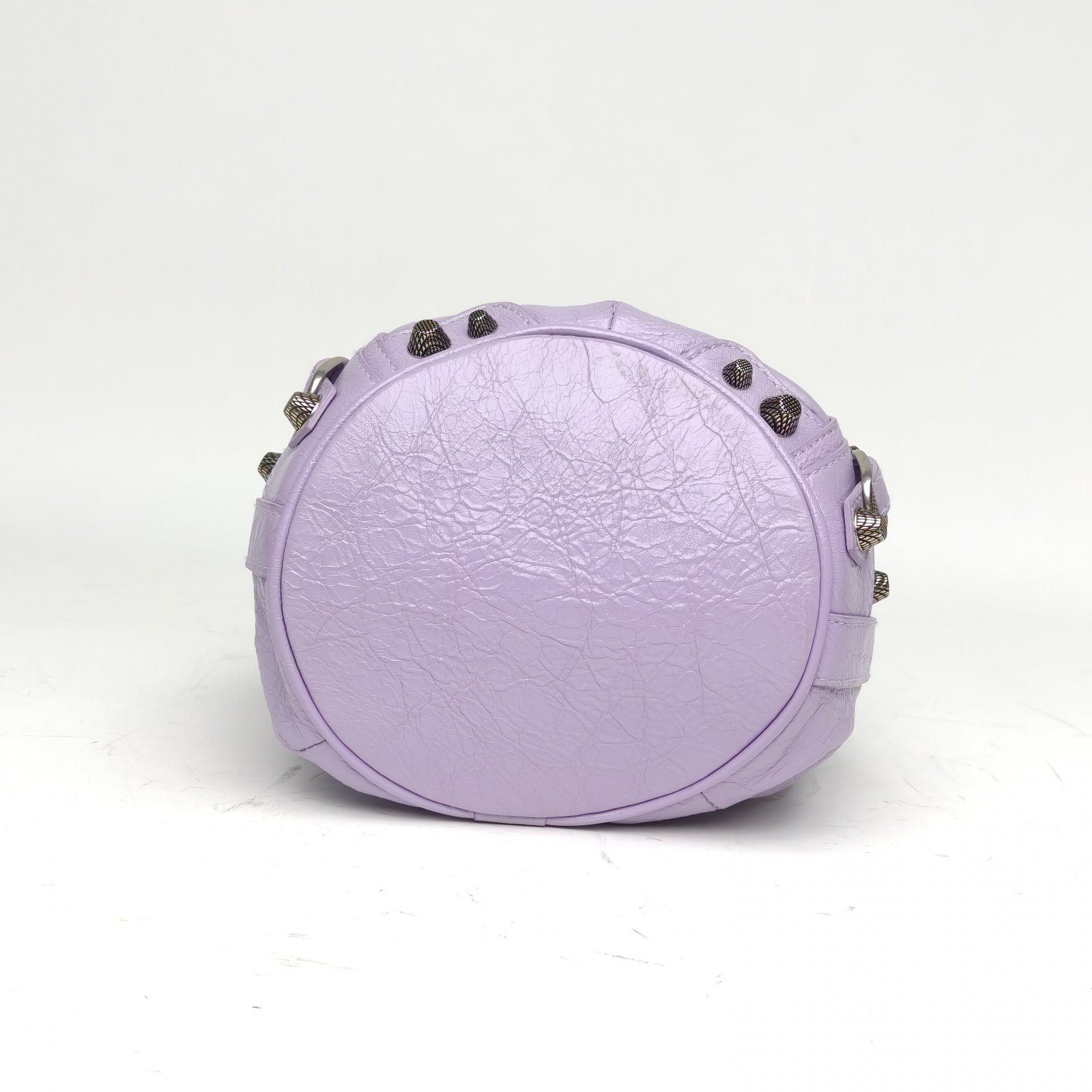 *BALENCIAGA Purple Sweet Potato Color Sliver Hardware CLASSIC FIRST Motorcycle Bag Bucket Bag-Hana Vintage