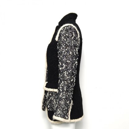 CHANEL Black and White Nylon 19K Tweed Snow Collection 36