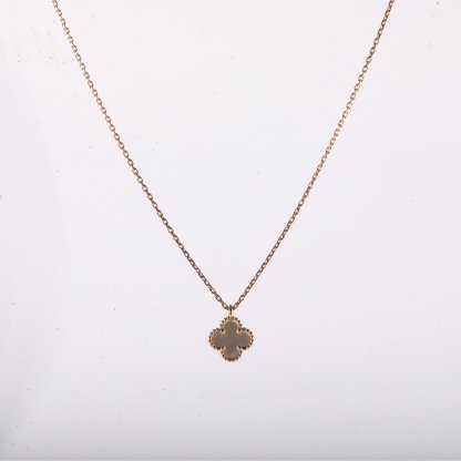 VAN CLEEF&ARPELS Sweet Alhambra Small Single Flower Necklace New Clasp 18K Gold,Mother of Pearl-Hana Vintage
