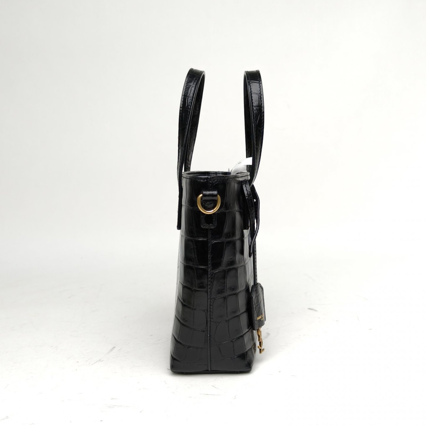 SAINT LAURENT Black Gold Hardware Handbag mini Tote Bag Crossbody Bag-Hana Vintage