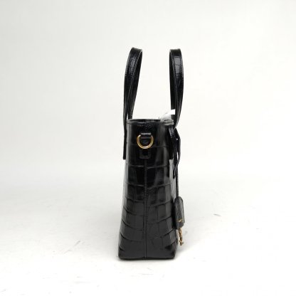 SAINT LAURENT Black Gold Hardware Handbag mini Tote Bag Crossbody Bag-Hana Vintage
