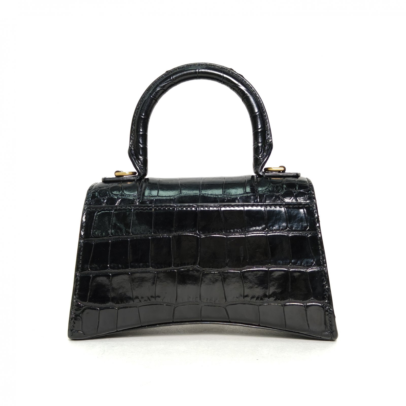 *BALENCIAGA Hourglass XS size Crocodile Embossed-Hana Vintage