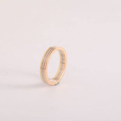 CARTIER Vendome Tricolor Gold Ring 50 18K Gold,18K White Gold,18K Rose Gold-Hana Vintage