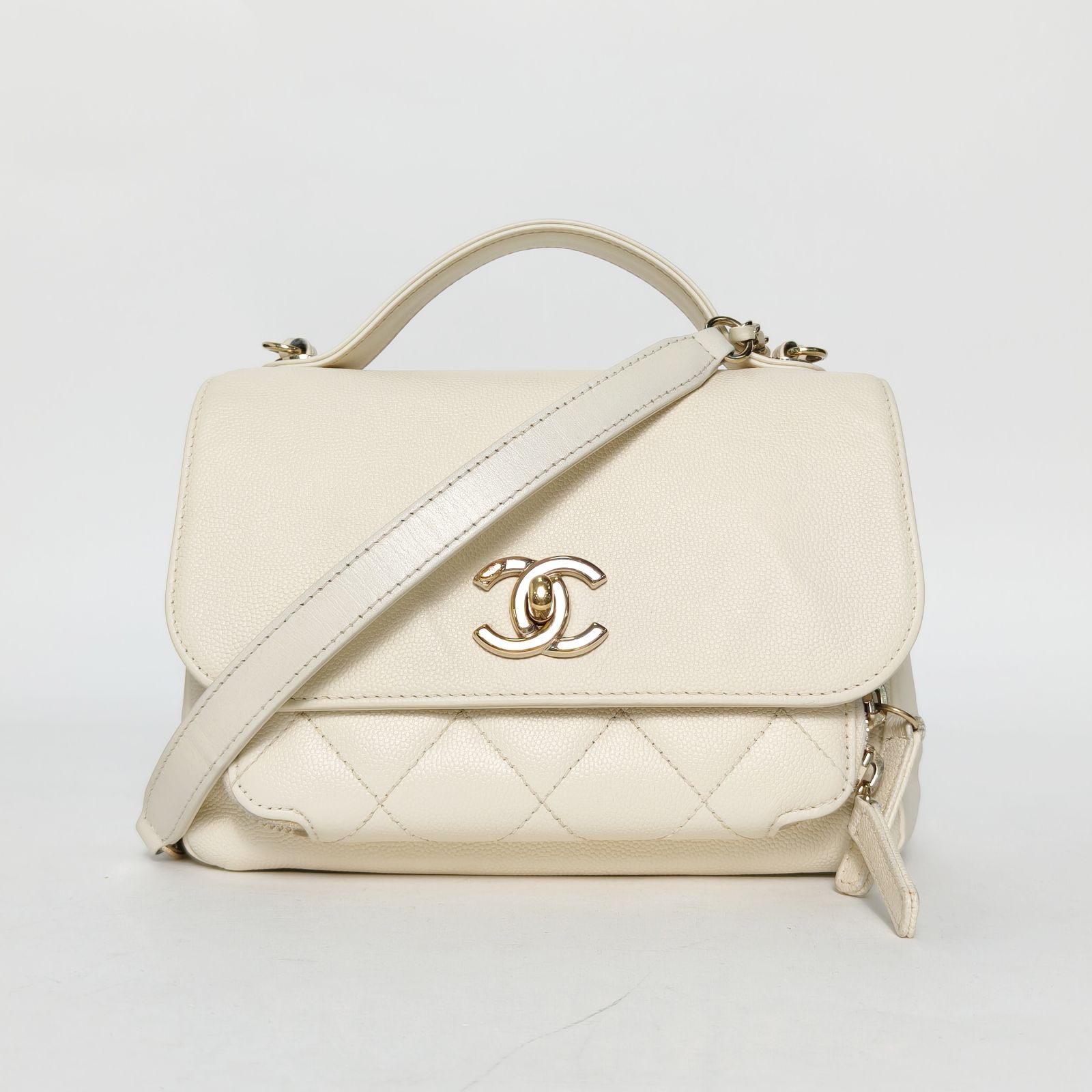 CHANEL Business Affinity Flap Pochette with Handle, Small, 19cm