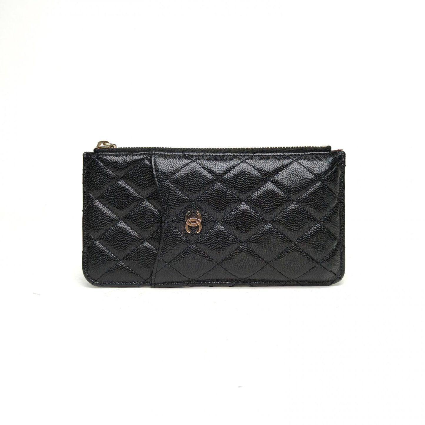 *CHANEL Black 2020 Gold Hardware Long Phone Case Card Holder-Hana Vintage
