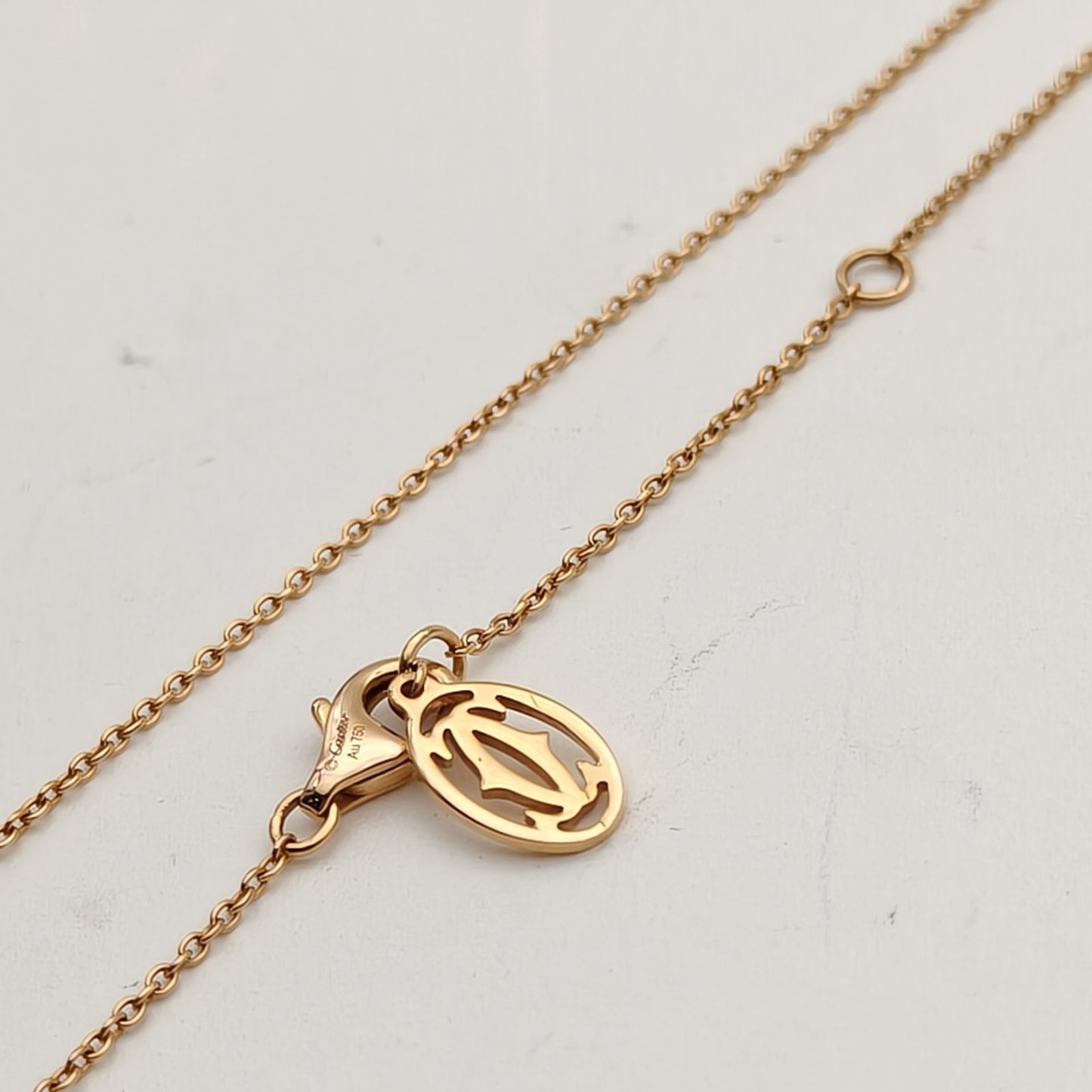 *CARTIER 18K Gold Pink Sapphire Necklace 18K Rose Gold