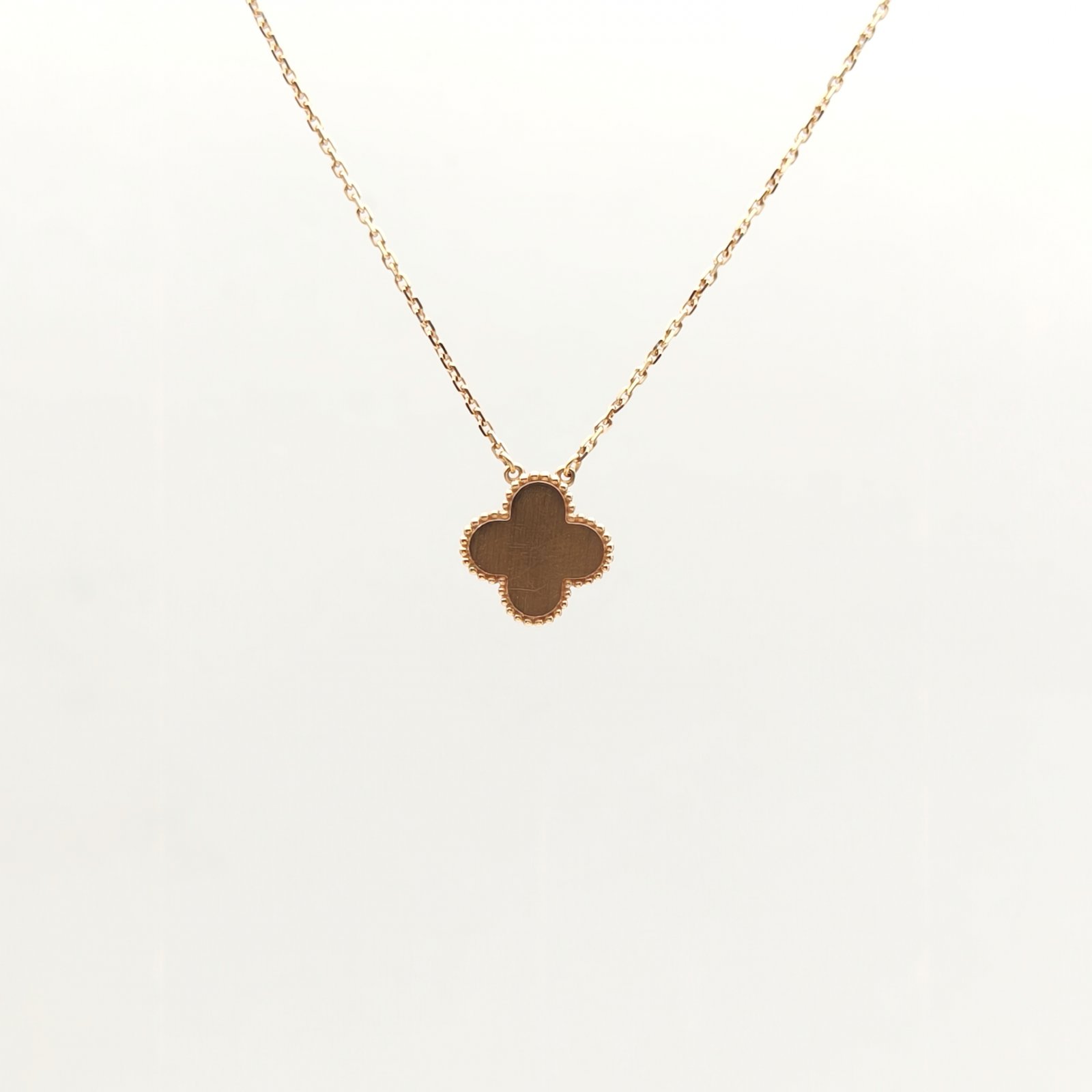 VAN CLEEF&ARPELS Vintage Alhambra Medium Single Flower Necklace 2021 Christmas Single Diamond Diamond,18K Rose Gold,Rhodolite Garnet-Hana Vintage